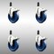 Service Caster 5 Inch 316SS Solid Poly Swivel 1-1/4 Inch Expanding Stem Caster Set Lock Brake SCC-SS316TTLEX20S514-SPUS-114-4 - alternate 1